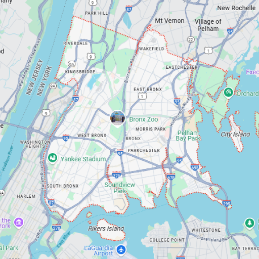Map of Fair Offer NY's Bronx, NY service area