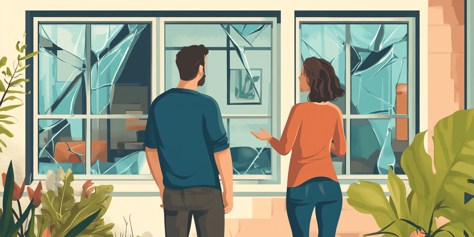 Divorcing couple in Yonkers NY reviewing paperwork about selling the marital home