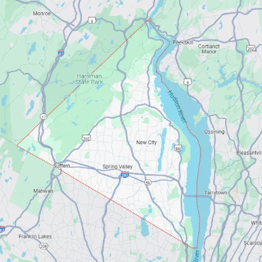 Map of Fair Offer NY's Rockland County, NY service area