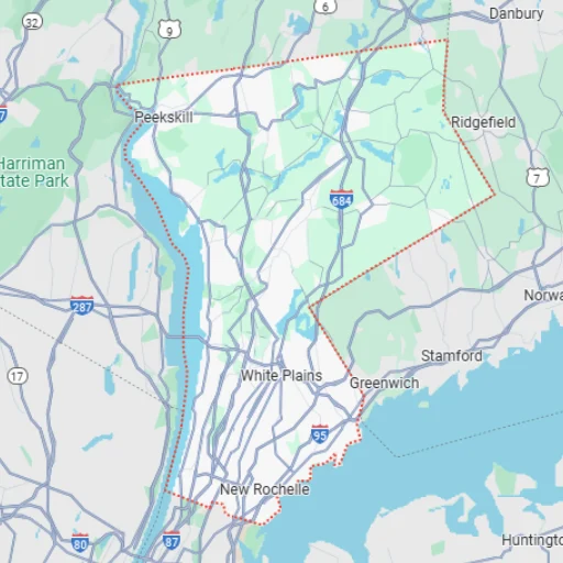 Map of Fair Offer NY's Westchester, NY service area